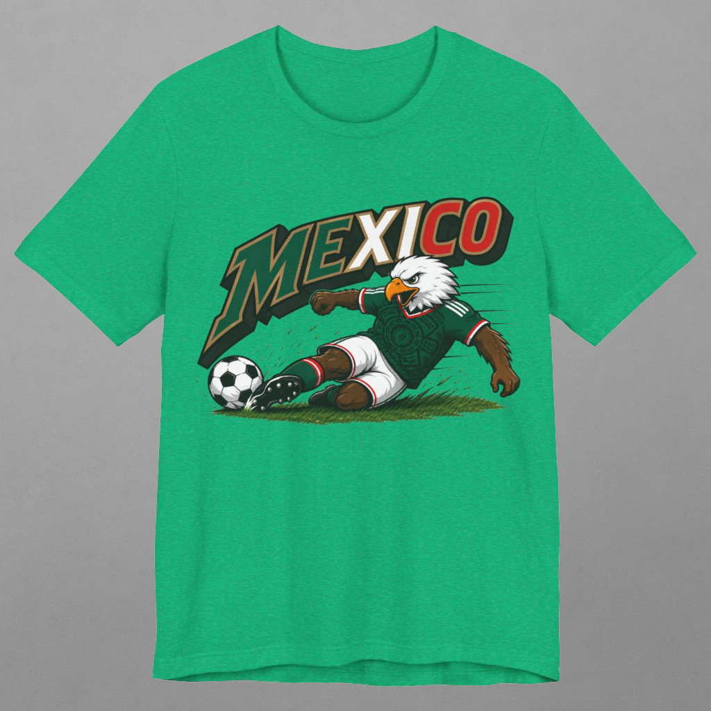 Mexico Eagle Soccer Player T-Shirt | Soccer Graphic Tee